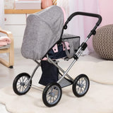 City Star Doll's Pram Bag, Denim Grey and Blue V178-22261