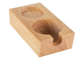 2Hole Wooden Tamper Base Natural Wood Color External Durable Tamping Station Handle Stand for V1294-YM0710-3118210241211