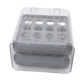 Egg Drawer Double Layer Transparent 32 Lattice Large Capacity Egg Storage Box for Refrigerator Grey V1294-YM0716-3118220147111
