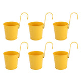 10Pcs Hanging Flower Pots with Removable Hooks Outdoor Indoor Plants Metal Buckets Wall Fence Home V1294-YM0901-3111240243111