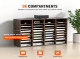 Literature Organizers, 36 Compartments Office Mailbox with Adjustable Shelves, Wood Literature V952-MZWJZLFPJBH36S6H5V0