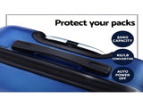Wanderlite 2Set 20-28 Inch Luggage with TSA Lock Spinner Carry On Hard Shell Travel Suitcase Luggage LUG-ABS-BOS-2SET-BU