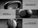 Everfit 24kg Cast Iron Kettlebell Powder Coating Flat Bottom Home Gym FIT-K-KB-IRON-24KG