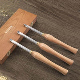 Wood Lathe Chisel Set, 3 PCS Woodworking Turning Tools, Includes Square, Round, Diamond Carbide V952-MBMGCD3JYTSFY1V1VV0
