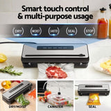 Devanti Food Vacuum Sealer Machine Sealing Cutter 4 Modes Storage Bags 4 Rolls FVS-32-BAG-15X2