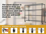 Modular Wire Storage 120x60cm Steel Shelving Chrome With Wheels For Garage Warehouse Or Kitchen V63-841341