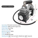 4WD Car Pump Truck 12V 150PSI Car Air Compressor Portable Tyre Deflator Inflator V201-BAZ0512BL8AU2