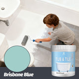 Tub & Tile Paint Waterproof, Non-Slip, Eco-Friendly for Ceramic Surfaces Ideal for Bathrooms, V1107-116-13557-BLU-500G