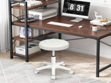 Levede 2x Rolling Bar Stool Swivel Salon SPA Chair Beige BR1065-BGX2