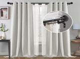 Double Curtain Rods for Windows 16.2 to 90.6 Inches 3/4 inch Diameter Adjustable Decorative V1259-DP01-A-4439