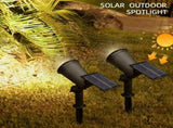3pcs Solar outdoor spotlight, IP65 waterproof and weather-resistant, 9 LEDs with multi-color/white V1232-CPDCD-004