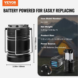 VEVOR LED Camping Lanterns Collapsible Battery Powered Flashlights Set of 4 V952-ZDSBXLEDYYDG6WEQKV9