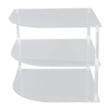Acrylic Plate Organizer Holder Clear Corner Shelf 3 Tier Kitchen Cabinet Space Saver Bathroom V1294-YM0901-3117250070311