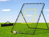 Everfit 7ft 2.1M Volleyball Net Football Baseball Goal Netting with Frame Angle Adjustable Rebounder SN-B-VLB-7FT-BK
