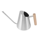 Watering Can with Long Spout Rustproof Stainless Steel Watering Pot with Wooden Handle for Garden V1294-YM0703-3111230098013