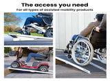 EQUIPMED 152cm Portable Folding Aluminium Access Ramp, 272kg Rated, for Wheelchair, Mobility V219-HELRMPEQ15SA