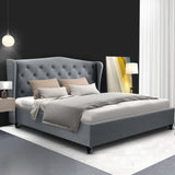 Artiss Bed Frame Double Size Grey PIER BFRAME-E-PIER-D-GY-AB