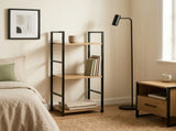 CARLA HOME 3 Tier Bookshelf - Wood Metal Display Shelf - Brown - Rustic - Steel - Living Room Office V178-36410