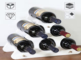 Countertop wooden rack - Compact and small rack - Tabletop organizer for 6 bottles of V1259-DP01-BO-582