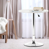 Artiss Bar Table Gas Lift Round White BA-K-TB304-WH