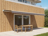 Motorised Outdoor Folding Arm Awning Retractable Sunshade Canopy Grey 3.0m x 2.5m V63-842831