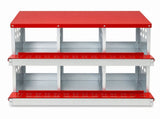 Pawz Chicken Nesting Box 6 Hole 2-Tier Roll Away Egg Collection Galvanized Coop PT1417-RD-AU