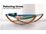 Gardeon Hammock Bed Outdoor Camping Kids Timber Hammock Rocking HM-TIM-ARC-KIDS-BLUE
