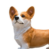 Dog Statue Vivid Cute Style Small Compact Resin Material Corgi Ornament for Gardens Indoor Desks V1294-YM0717-3111220225011