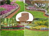 Natural Coconut Mulch Roll for Landscaping 118" L x 7.8 W Garden Edging Border Mat with 50 Pcs V1369-AZ3-W-16305