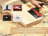 Multi-Blade Woodworking Chamfer Plane - Hand Planer for Edge Trimming & Corner Flattening, V1107-146-79529