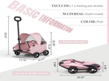4-Wheel Dog Stroller with Sunshade Cover Collapsible Mesh Canopy Portable Pet Carrier for Outdoor V1107-CS-ZAILXA25