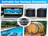 12Pcs Bulkhead Fitting 1 Inch Pvc Bulkhead with Plug Water Tank Connector Adapter Fitting Double V1258-DP02-C-745