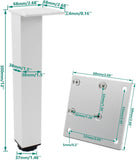 4 Pack Adjustable Furniture Legs, 300mm/12'' Silver Aluminum Alloy Support Feet Heavy Duty V1188-CYX-LHJ-1964