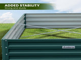 Wallaroo Garden Bed 240 x 120 x 30cm Galvanized Steel - Green GBD-BSW-2412-GN