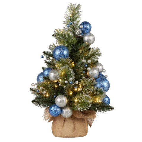 61cm Blue Collection Tabletop Pre-Lit Christmas Tree 112_SENBC102