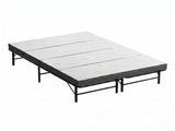 Giselle Queen Folding Bed with Mattress 4 Fold Metal Frame Guest Bed Bamboo Cover FOAM-MFM-BF-RABAM-Q