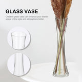 Tall Glass Vase for Flowers, Dry Floral Arrangement Container, Desktop Holder, Centerpiece Planter, V1366-AZ2-W-24550