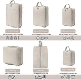 6pcs Packing Cubes Set Compression Bags & Organizers for Travel Suitcases V1263-JX-4368