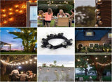 29FT Solar String Lights Outdoor Waterproof Christmas Party Garden Decor V1282-S14-2910-SS-2W