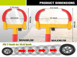 1 Heavy-Duty Trailer Wheel Lock Clamp,Adjustable Universal Wheel Lock for Carts Boats,with 2 Keys V1369-AZ3-W-22394