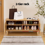 Artiss Shoe Rack Bench Up to 10 Pairs Rattan Starlyn FUR-S-SHOE-BEN-RAT-WD