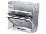 5 Tier Wall File Organizer Vertical Placement Glossy Edges Wall Mount File Holder with Hanging Hole V1294-YM0512-3117220266312