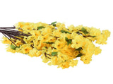 10 Pcs Yellow Artificial Flower Peach Blossom Branch Fake Blossom Flower Decor for Home Party V1294-YM0901-WE7670411