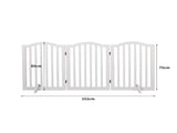 PaWz Wooden Pet Gate Dog Fence Safety White PT1144-3-WH