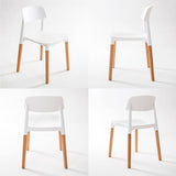 2X Retro Belloch Stackable Dining Cafe Chair WHITE V274-FT-J919-WH2