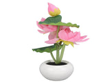 LED Flower Table Lamp Plastic 3 Head Artificial Flower Night Light with Ceramic Vase for Home Living V1294-YM0901-3119240092511
