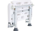 Folding PE Shower Seat, 15.7'' x 14.8'' Unfolded, Wall Mounted Fold Up Shower Bench with 500 lbs V952-SLKPEZCTWKB16SNT7V0