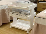 3 Tier Storage Trolley Multifunctional Large Capacity Rolling Cart with Wheels for Beauty Salon V1294-YM0901-3117230244611