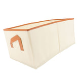 3 Sets Non Woven Fabric Bin PU Wrapped Washable Cloth Storage Baskets with Handle and Bottom Plate V1294-YM0901-3117240303211