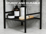 Artiss 5 Tier Floor Standing Corner Shower Caddy Bathroom Organizer Black BSR-A-5T-142H